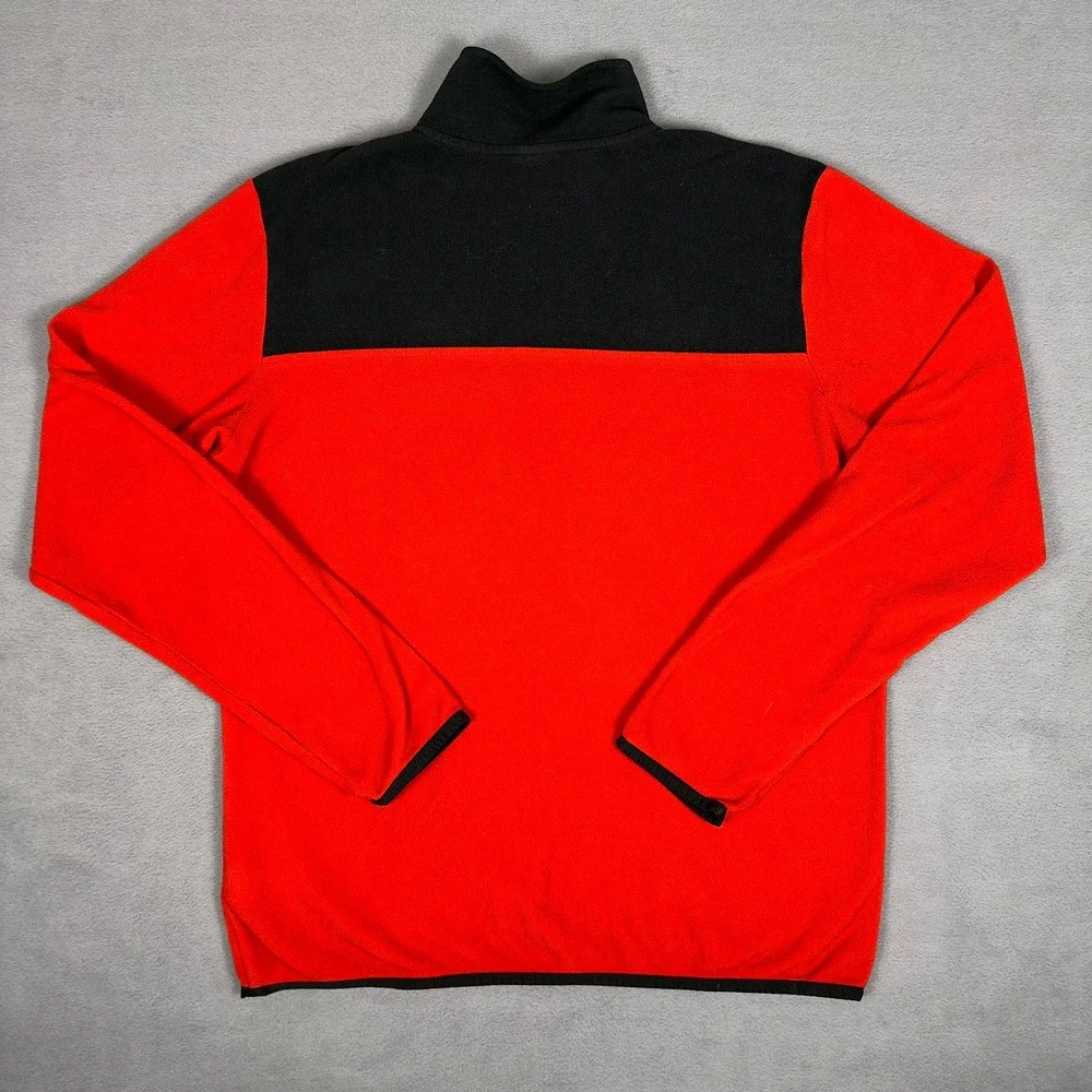 The North Face Mens TKA 100 Glacier Quarter Zip Fleece Orange Black M